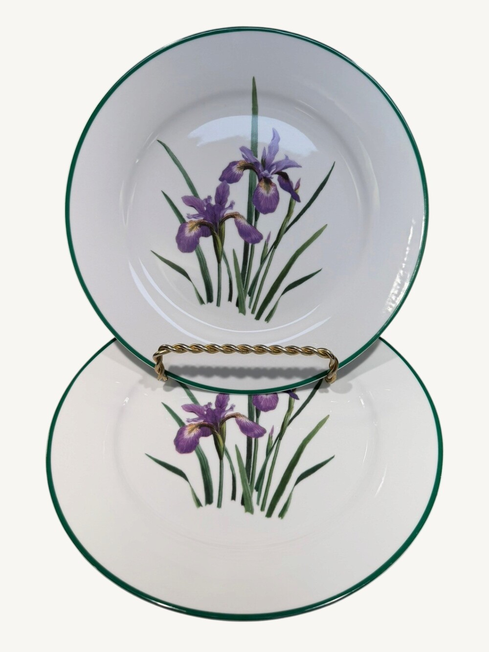 National Wildlife Federation American Wildflowers Iris 10.75" Dinner Plates-2